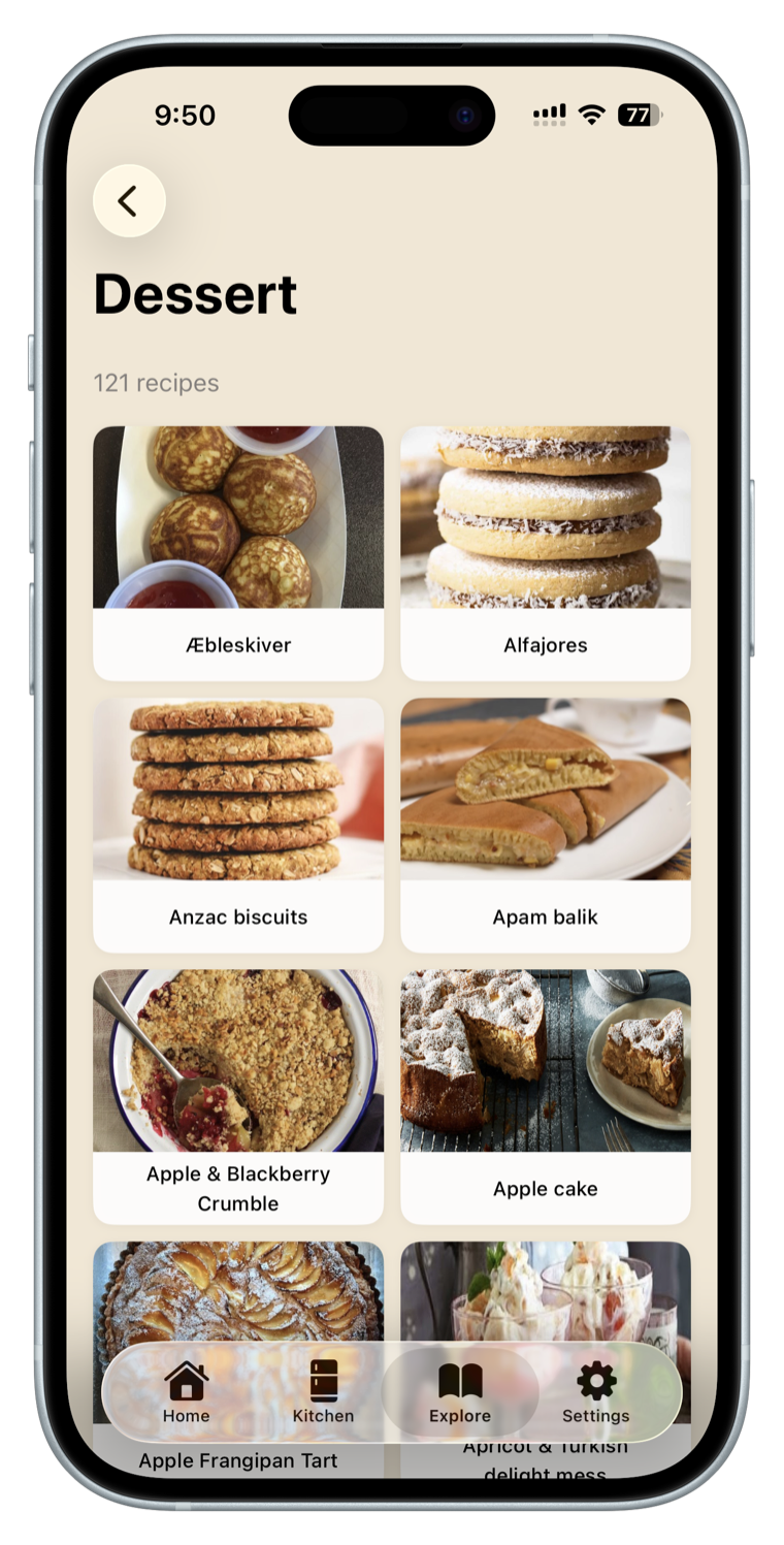 Browse recipes by category